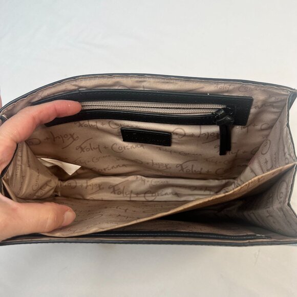 Foly + Corinna Skyline Bandit Drop Lock Top Handle Black Spike Studded Bag Punk - Picture 10 of 14